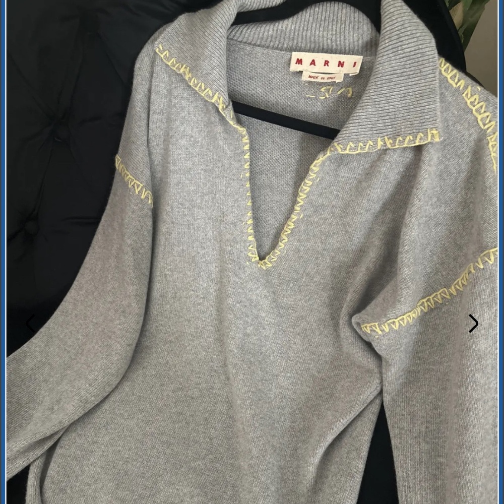 Marni 2024 Grey Cashmere/Wool Sweater 48